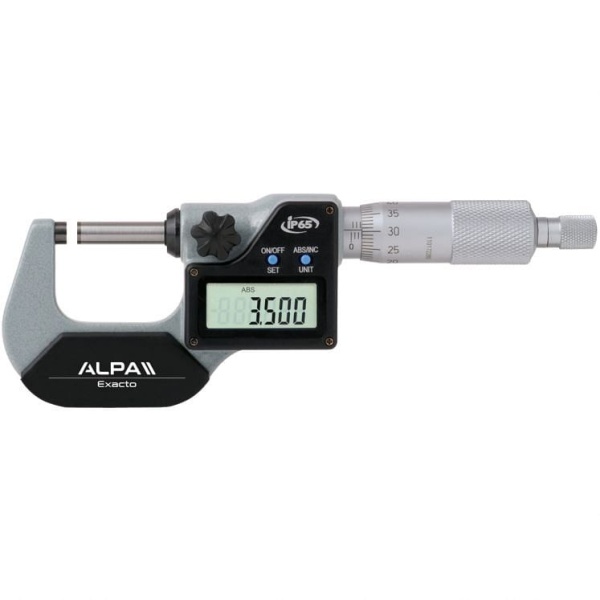 ALPA 0-25MM DIGITAL MICROMETER 0.001MM RES IP65