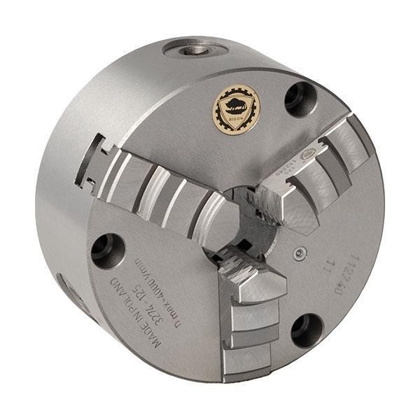 BISON 80MM 3 JAW SELF CENTERING CHUCK PLAIN BACK 3204-80